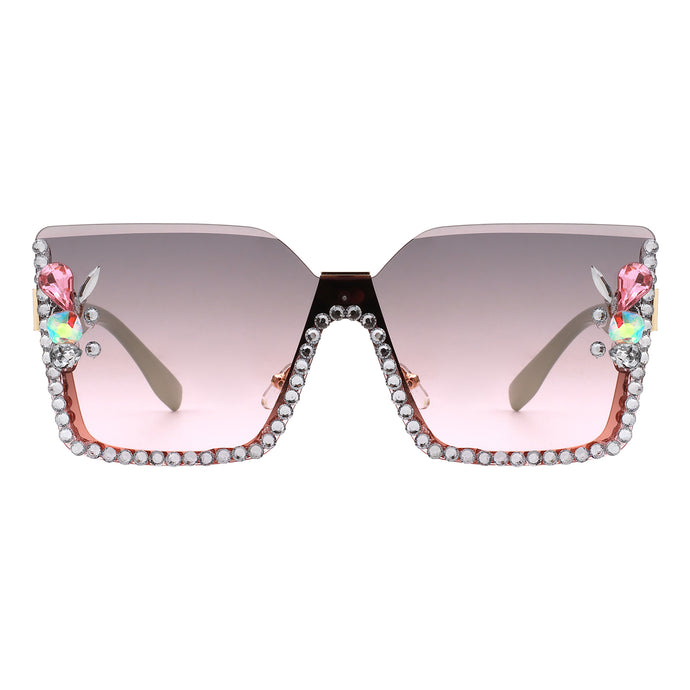 PASTL Miss Famous Rhinestone Sunglasses