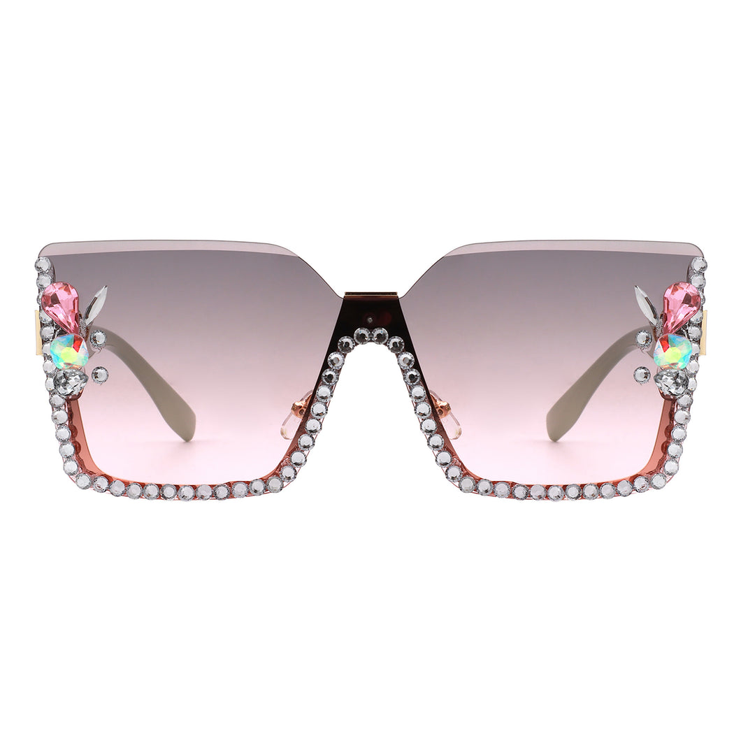 PASTL Miss Famous Rhinestone Sunglasses