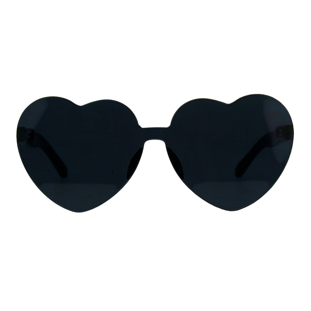 Monoblock Heart Sunglasses
