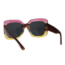 Oversized Square Colorblock Sunglasses