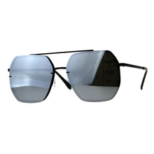 Hepta-Square Mirrored Aviator Sunglasses