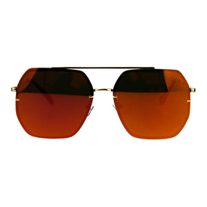 Hepta-Square Mirrored  Pilot Sunglasses