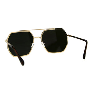 Hepta-Square Mirrored  Pilot Sunglasses