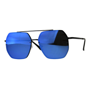 Hepta-Square Mirrored  Pilot Sunglasses