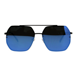 Hepta-Square Mirrored  Pilot Sunglasses