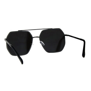 Hepta-Square Mirrored Aviator Sunglasses
