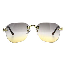 Rimless Designer Style Sunglasses (2-tone Color Lens)