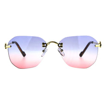 Rimless Designer Style Sunglasses (2-tone Color Lens)