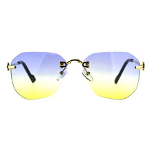Rimless Designer Style Sunglasses (2-tone Color Lens)