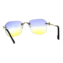 Rimless Designer Style Sunglasses (2-tone Color Lens)