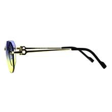 Rimless Designer Style Sunglasses (2-tone Color Lens)