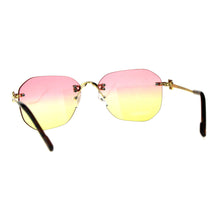 Rimless Designer Style Sunglasses (2-tone Color Lens)